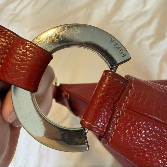 Furla Red Leather Hobo Bag - Picture 3 of 4